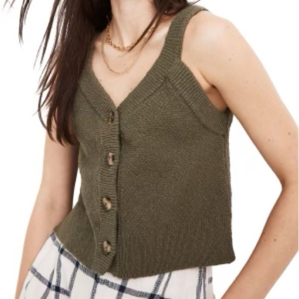 NWT Madewell Wakefield Button-Front Sweater Tank - Size Small